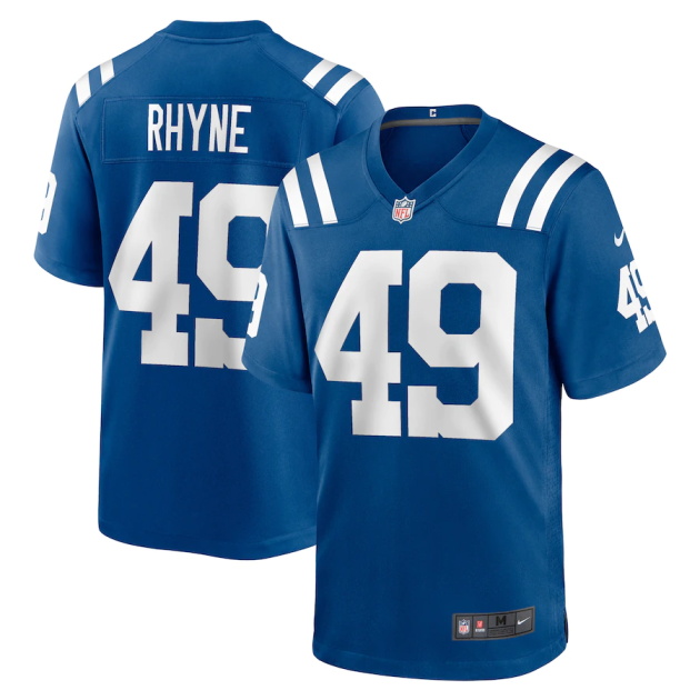 mens nike forrest rhyne royal indianapolis colts game player jersey